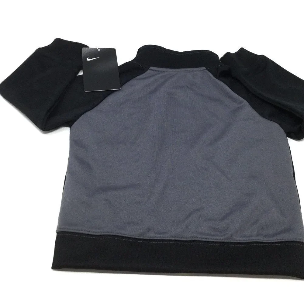 #019‎ Nike boy Raglan color block neon zip front jacket